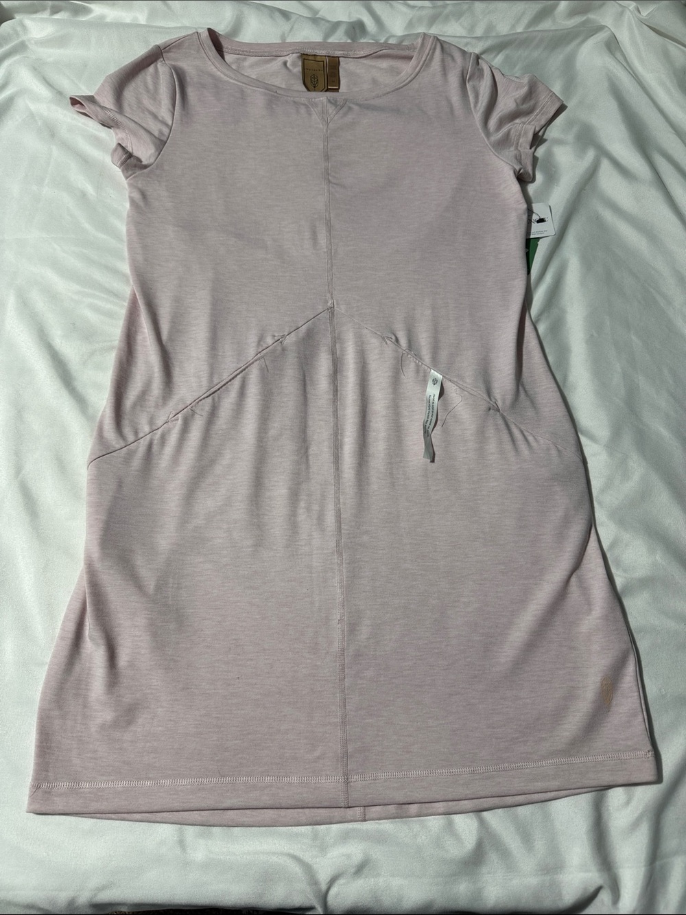Indygena Tencel T-Shirt Dress Medium Blush Pink Short Sleeve NWT Minimalist
